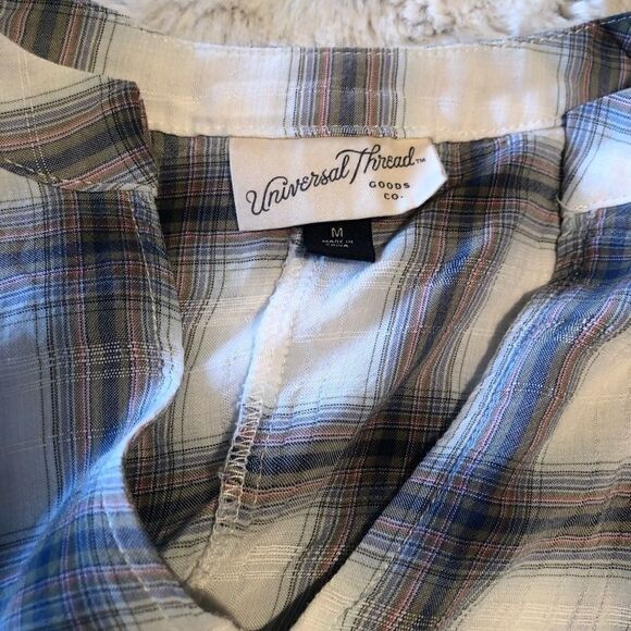 universal Thread hi-low plaid top size M - Picture 4 of 8